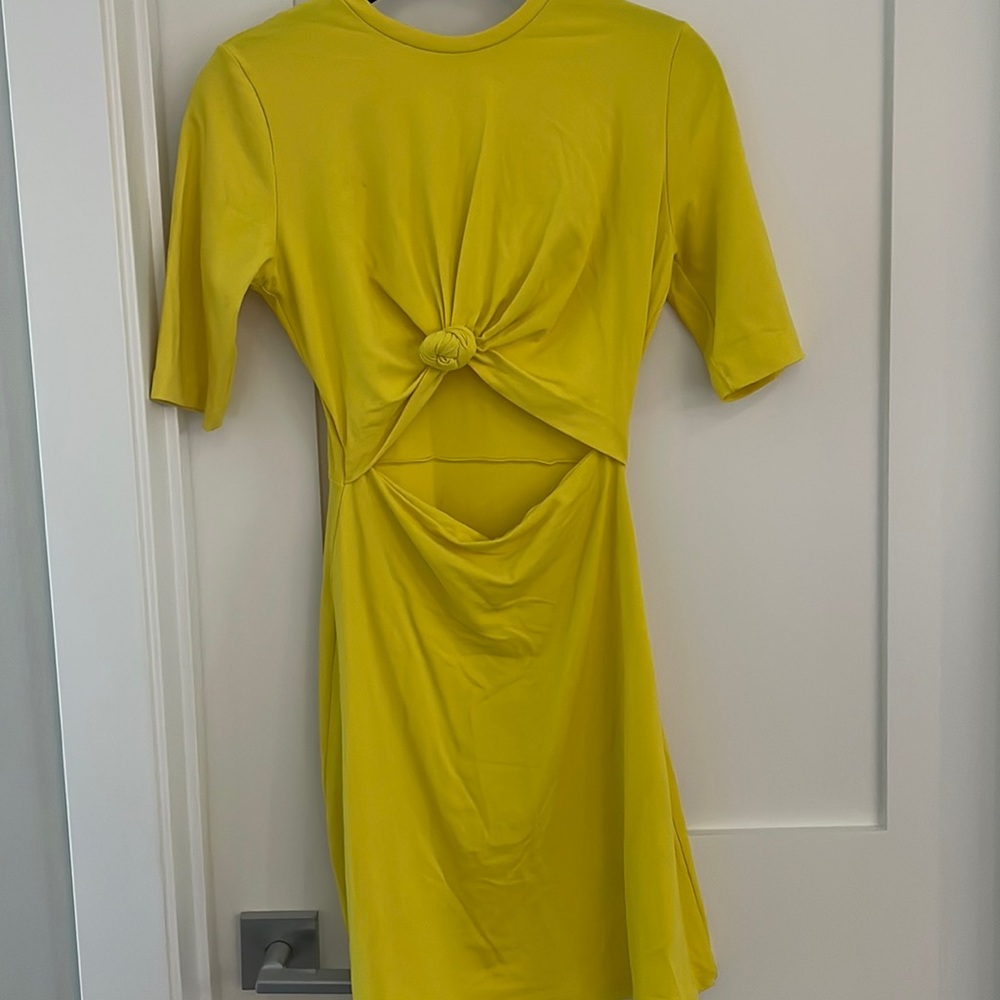 Susana Monaco knot front yellow dress - xs